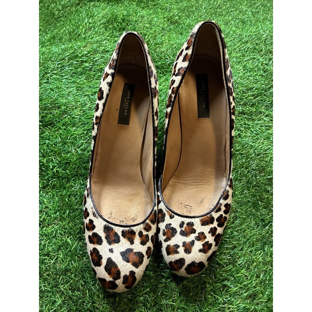 Ann Taylor Leopard Print Calf Hair Pumps Heels Leather Women’s Size 8M - Picture 3 of 6